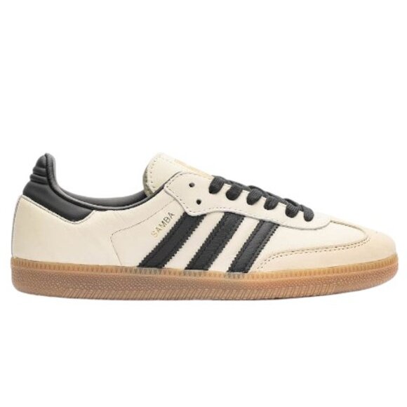 Adidas Samba OG Athletic Shoe - Cream White / Core Black / Sand Strata - Picture 4 of 13
